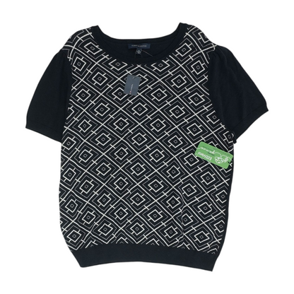 Navy Geometric Pullover Sweater