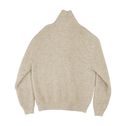 Tan 1/4 Zip Sweater
