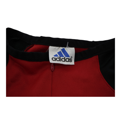 Vintage Red Color Block 1/4 Zip Pullover