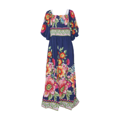Navy Plus Floral Maxi Dress