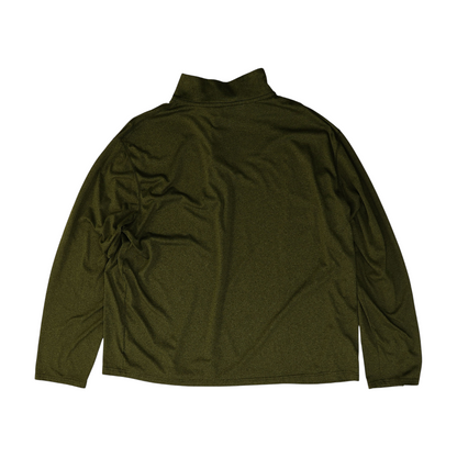 Green Solid 1/4 Zip Pullover
