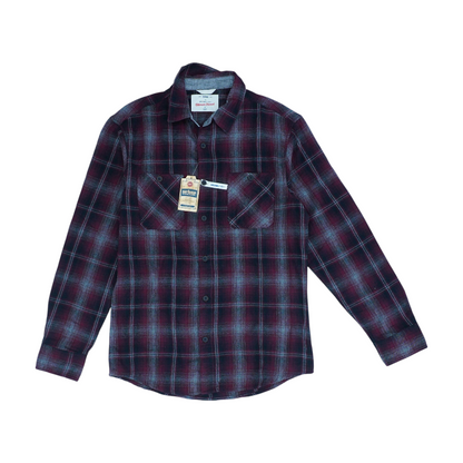 Burgundy Plaid Flannel Button Down