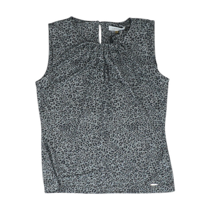 Gray Animal Print Blouse