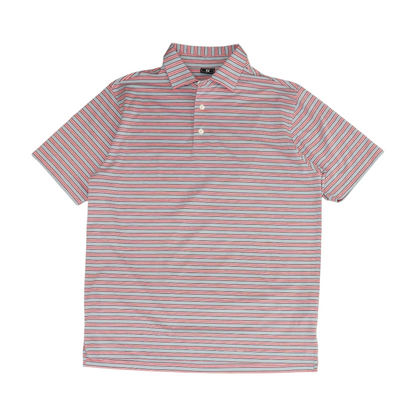 Pink Striped Short Sleeve Polo