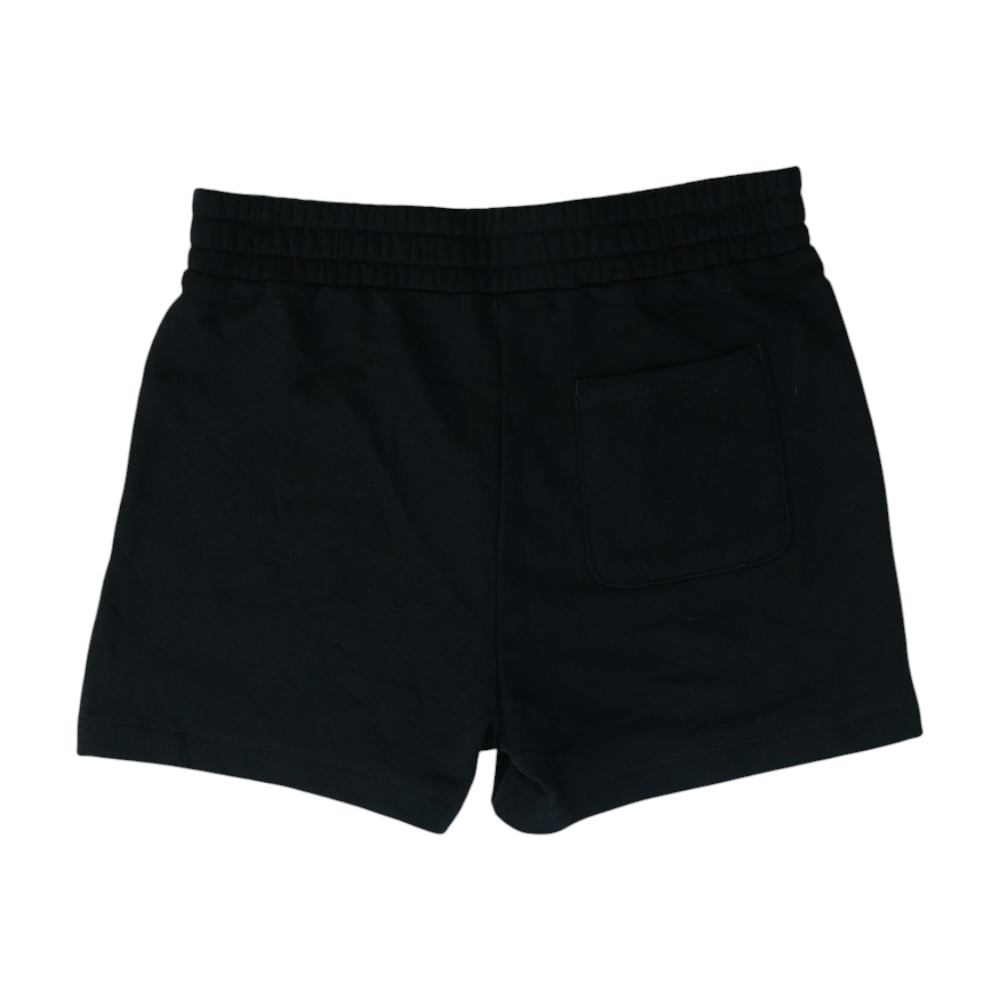 Black Solid Active Shorts