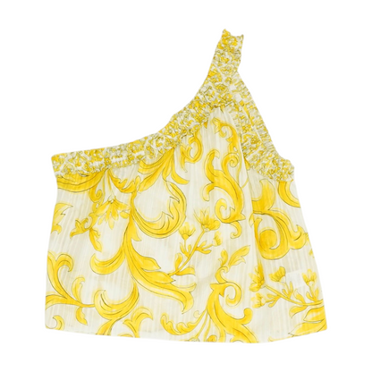 Yellow Abstract Blouse