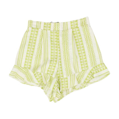 Green Geometric Shorts