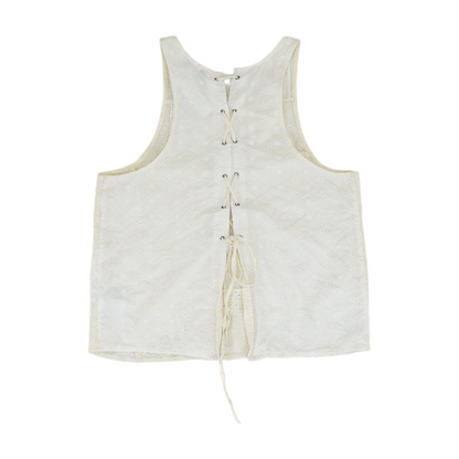 Cream Color Block Blouse