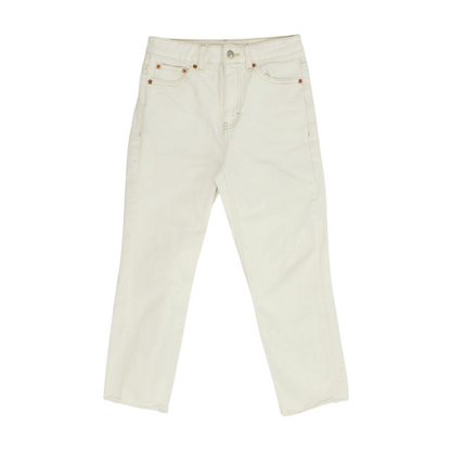 White Petite Straight Jeans