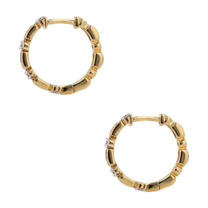 1/4 ctw Sterling Silver Lab Grown Diamond Hoop Earrings