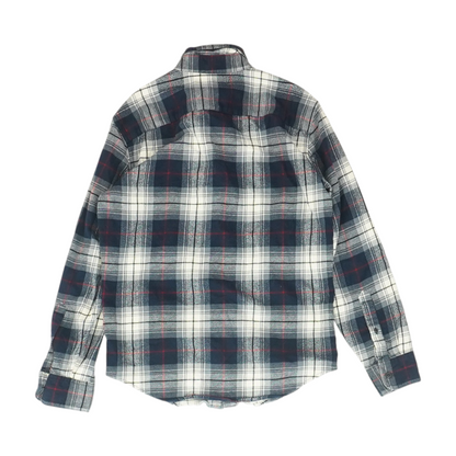 Navy Plaid Flannel Button Down