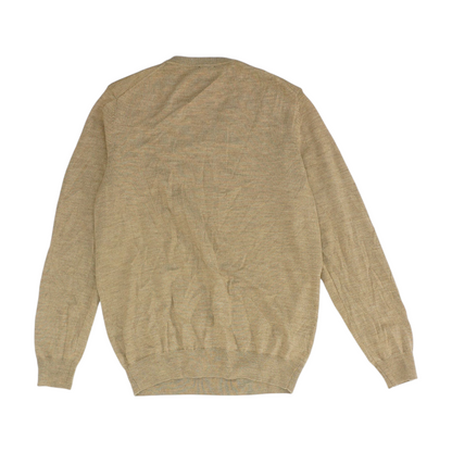 Tan Solid Pullover Sweater