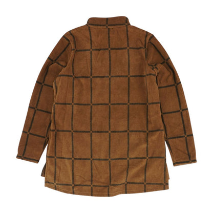 Brown Check 1/4 Zip Pullover