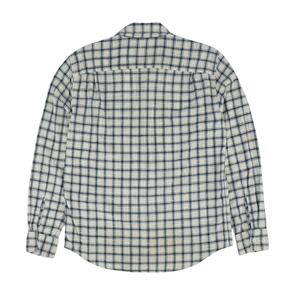 White Check Long Sleeve Button Down