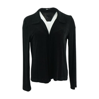 Black Solid Cardigan Sweater
