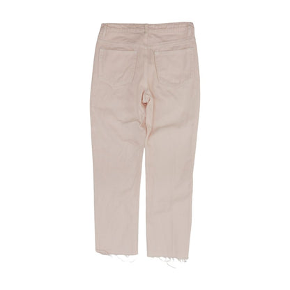 Pink Solid High Rise Regular Jeans