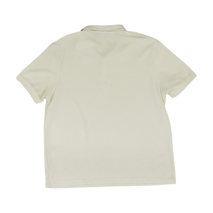 Beige Solid Short Sleeve Polo