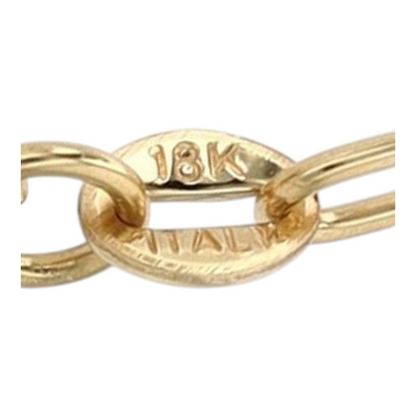 18K Yellow Gold Diamond Pendant Necklace