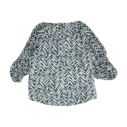 White Animal Print Button Down