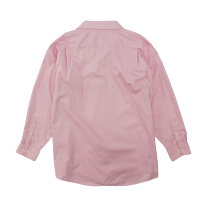 Pink Solid Long Sleeve Button Down
