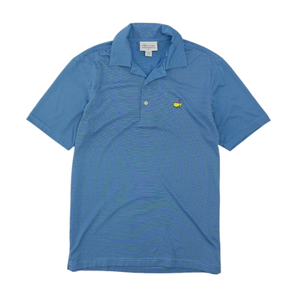 Blue Striped Short Sleeve Polo