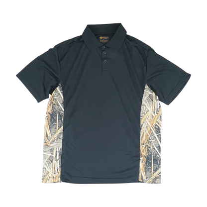 Black Color Block Short Sleeve Polo