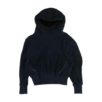 Navy Color Block Hoodie Pullover