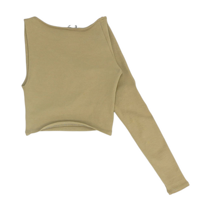Khaki Cropped Blouse