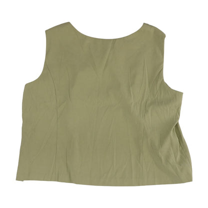 Vintage Faux-Suede Sleeveless Blouse