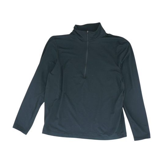 Black Solid 1/4 Zip Pullover