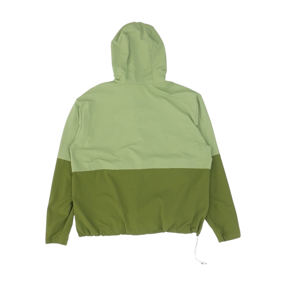 Green Color Block Fleece Pullover