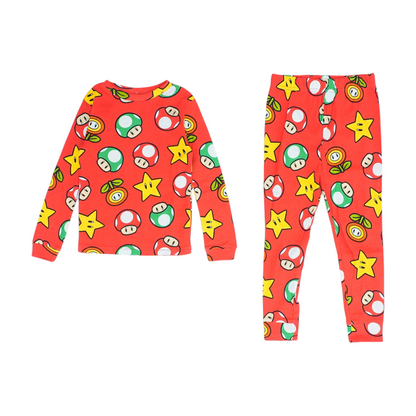 Red Print Pajama Set