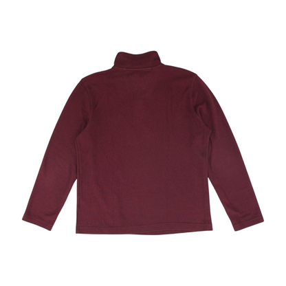 Burgundy Solid 1/4 Zip Pullover