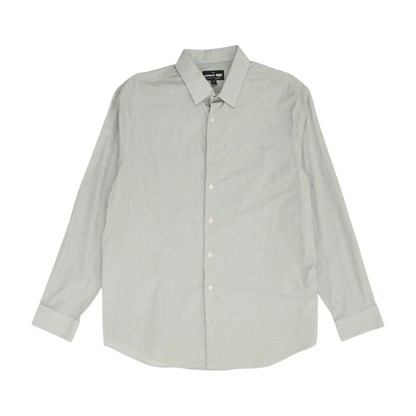 White Striped Long Sleeve Button Down