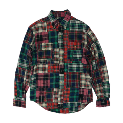 Multi Plaid Flannel Button Down