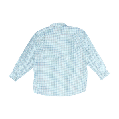 Beige Plaid Long Sleeve Button Down