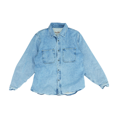 Blue Solid Denim Jacket
