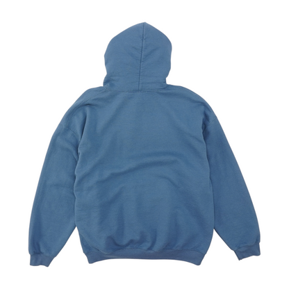 Blue Solid Hoodie Pullover