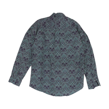 Purple Paisley Long Sleeve Button Down