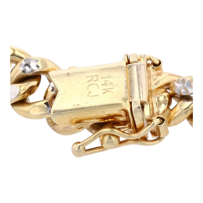 14K Two-Tone Gold Chain Bracelet
