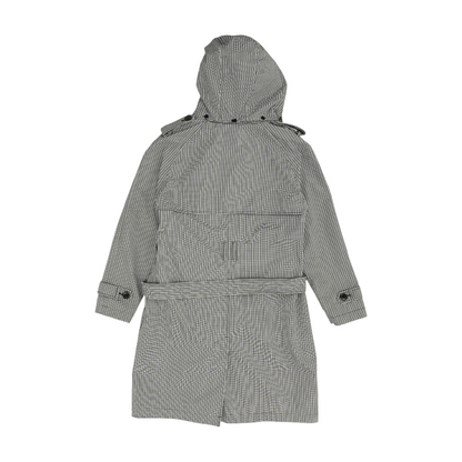 Black Check Rain Coat