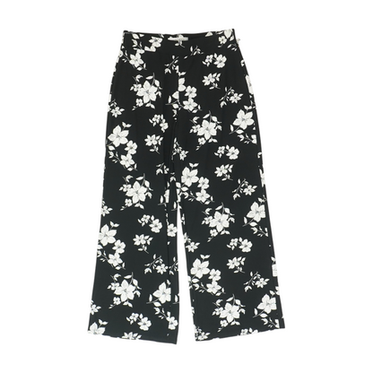 Black Floral Regular Pants