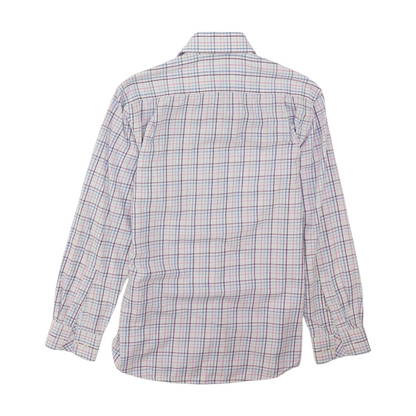 White Check Long Sleeve Button Down