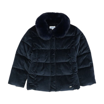 Navy Solid Puffer Jacket