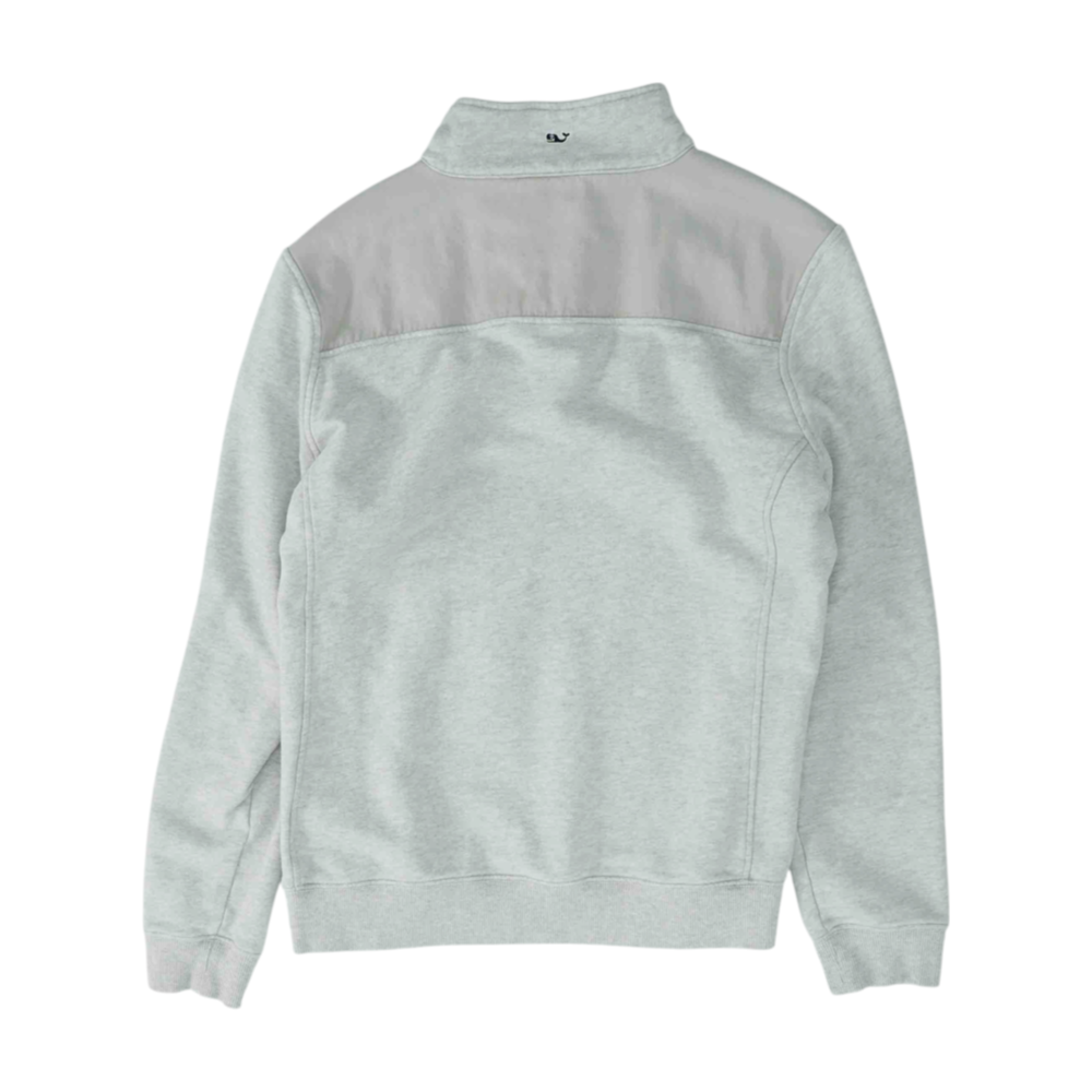 Gray Solid 1/4 Zip Pullover