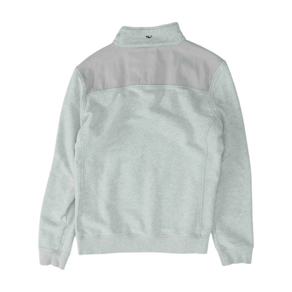 Gray Solid 1/4 Zip Pullover