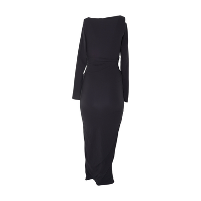 Black Solid Nightgown