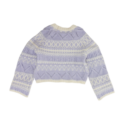Lavender Graphic Pullover Sweater