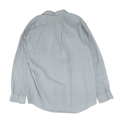 Gray Solid Long Sleeve Button Down