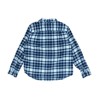 Navy Plaid Flannel Button Down